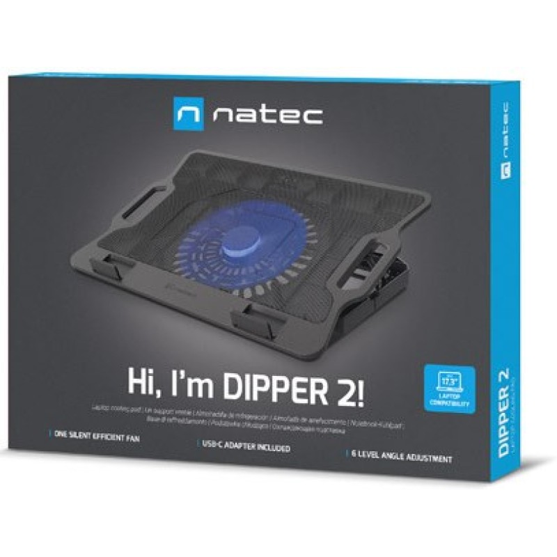 NATEC DIPPER 2 laptop cooling pad 43.9 cm (17.3 NATEC DIPPER 2 laptop cooling pad 43.9 cm (17.3