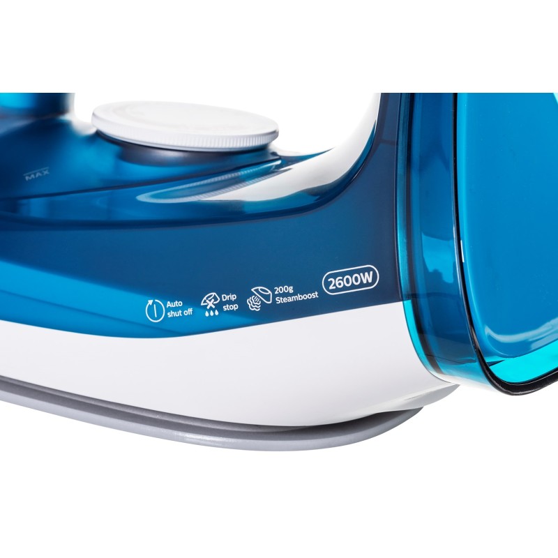 Philips 3000 series DST3040/70 iron Steam iron Ceramic soleplate 2400 W Blue Philips 3000 series DST3040/70 iron Steam iron Ceramic soleplate 2400 W Blue