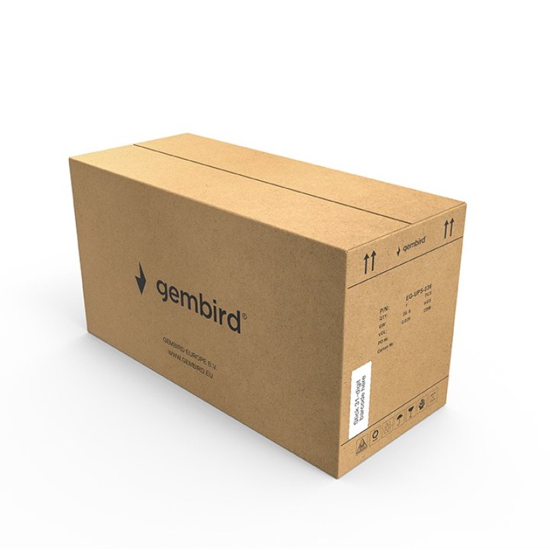 Gembird EG-UPS-036 uninterruptible power supply (UPS) Line-Interactive 3 kVA 1800 W 6 AC outlet(s) Gembird EG-UPS-036 uninterruptible power supply (UPS) Line-Interactive 3 kVA 1800 W 6 AC outlet(s)