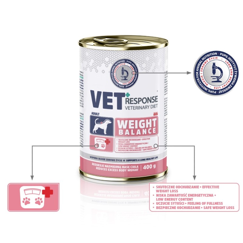 VET RESPONSE Weight balance - wet dog food - 400g