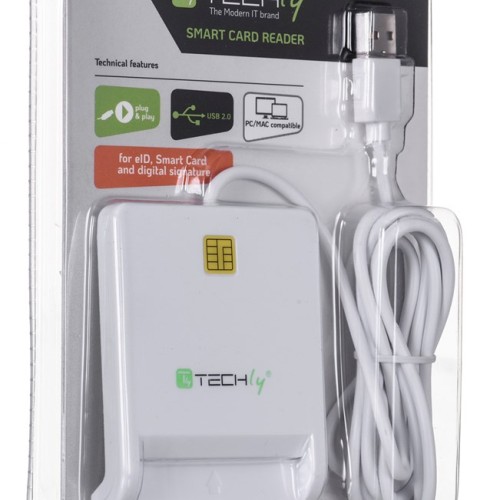 Techly Compact /Writer USB2.0 White I-CARD CAM-USB2TY smart card reader Indoor Techly Compact /Writer USB2.0 White I-CARD CAM-USB2TY smart card reader Indoor