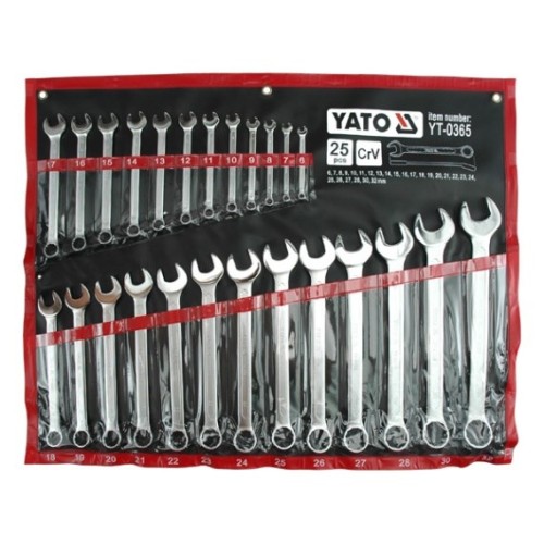 6-32 mm flat-ring spanners, 25 pieces, Yato YT-0365