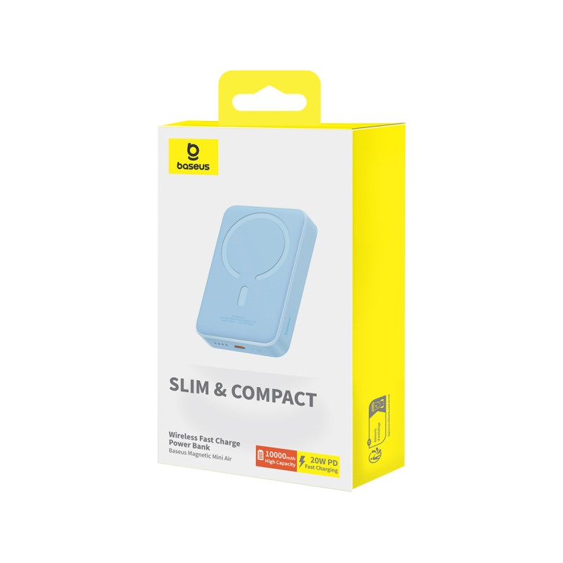 Baseus P10059001313-00 Lithium polymer (LiPo) power bank 10000 mAh Wireless charging Blue Baseus P10059001313-00 Lithium polymer (LiPo) power bank 10000 mAh Wireless charging Blue
