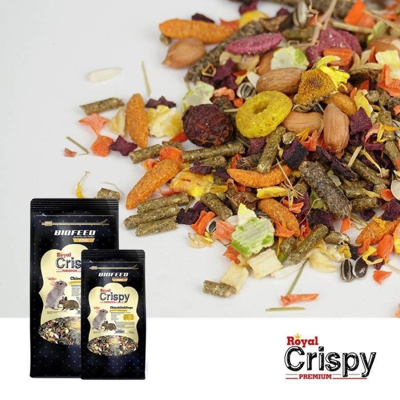 BIOFEED Royal Crispy Premium Chinchilla&Degu - food for chinchillas and degu - 750g BIOFEED Royal Crispy Premium Chinchilla&Degu - food for chinchillas and degu - 750g