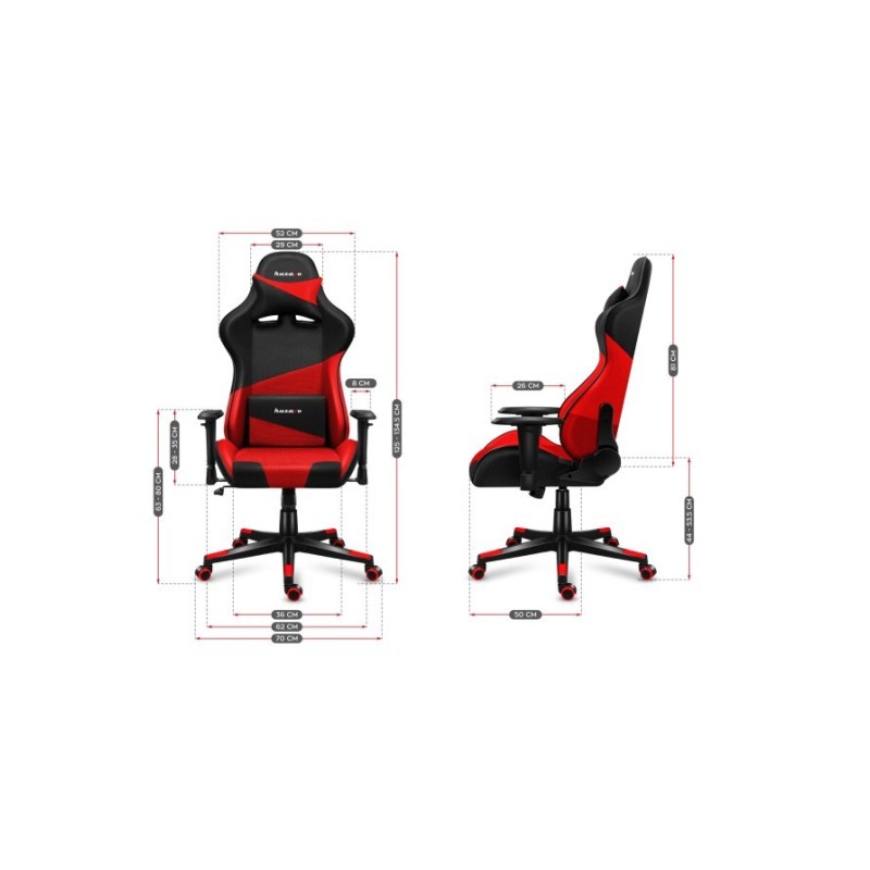 Huzaro Force 6.2 PC gaming chair Bucket (cradle) seat Black, Red Huzaro Force 6.2 PC gaming chair Bucket (cradle) seat Black, Red