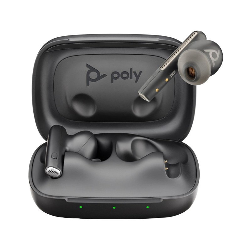 Poly Voyager Free 60 UC Black Earbuds +BT700 USB-C Adapter +Basic Charge Case