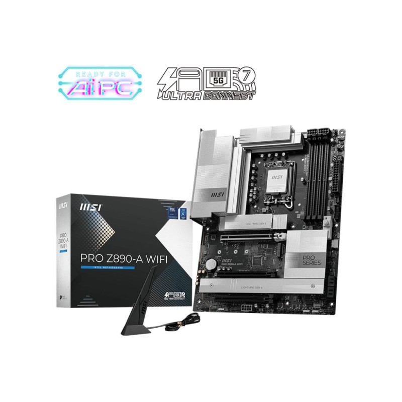 MSI PRO Z890-A WIFI motherboard Intel Z890 LGA 1851 (Socket V1) ATX MSI PRO Z890-A WIFI motherboard Intel Z890 LGA 1851 (Socket V1) ATX