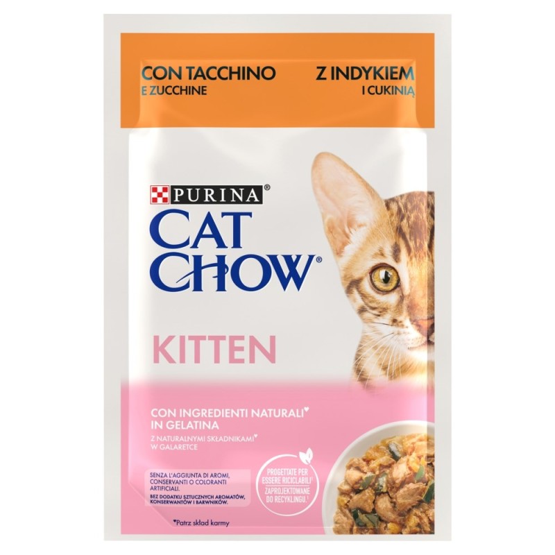 PURINA Cat Chow Kitten Turkey with zucchini in jelly - wet cat food - 85g