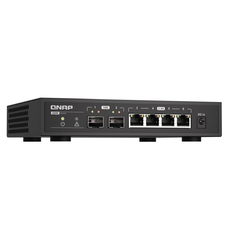QNAP QSW-2104-2S network switch Unmanaged 2.5G Ethernet Black QNAP QSW-2104-2S network switch Unmanaged 2.5G Ethernet Black