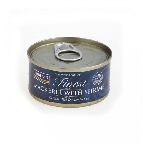 FISH4CATS Mackerel with shrimp - wet cat food - 70g