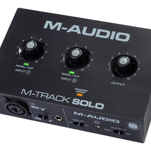 M-AUDIO M-Track Solo USB Audio interface Crystal preamplifier 16 bit 48 kHz Black M-AUDIO M-Track Solo USB Audio interface Crystal preamplifier 16 bit 48 kHz Black