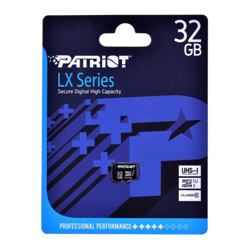Patriot Memory PSF32GMDC10 memory card 32 GB MicroSDHC UHS-I Class 10 Patriot Memory PSF32GMDC10 memory card 32 GB MicroSDHC UHS-I Class 10