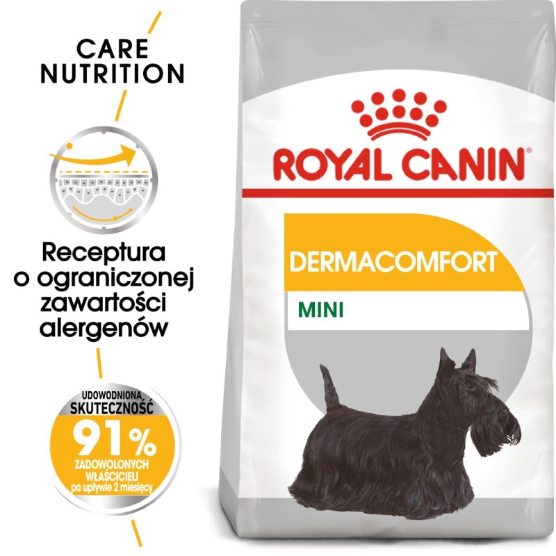 ROYAL CANIN Mini Dermacomfort - dry food for adult small breeds of dogs with sensitive skin prone to irritation - 3kg ROYAL CANIN Mini Dermacomfort - dry food for adult small breeds of dogs with sensitive skin prone to irritation - 3kg