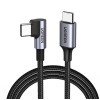 Ugreen USB-C (straight) / USB-C (angled) PD QC 60W 3A 0.5m US255 (grey) Ugreen USB-C (straight) / USB-C (angled) PD QC 60W 3A 0.5m US255 (grey)