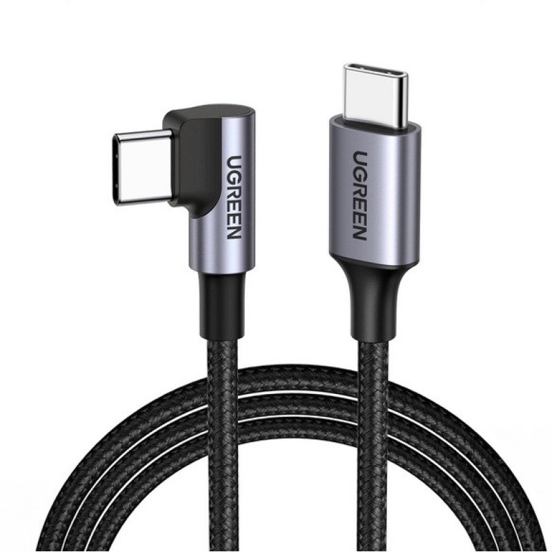 Ugreen USB-C (straight) / USB-C (angled) PD QC 60W 3A 0.5m US255 (grey) Ugreen USB-C (straight) / USB-C (angled) PD QC 60W 3A 0.5m US255 (grey)