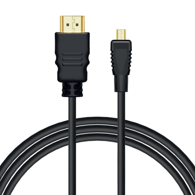 Savio CL-40/M HDMI (M) - micro HDMI (M) cable with Ethernet, 2m, Black
