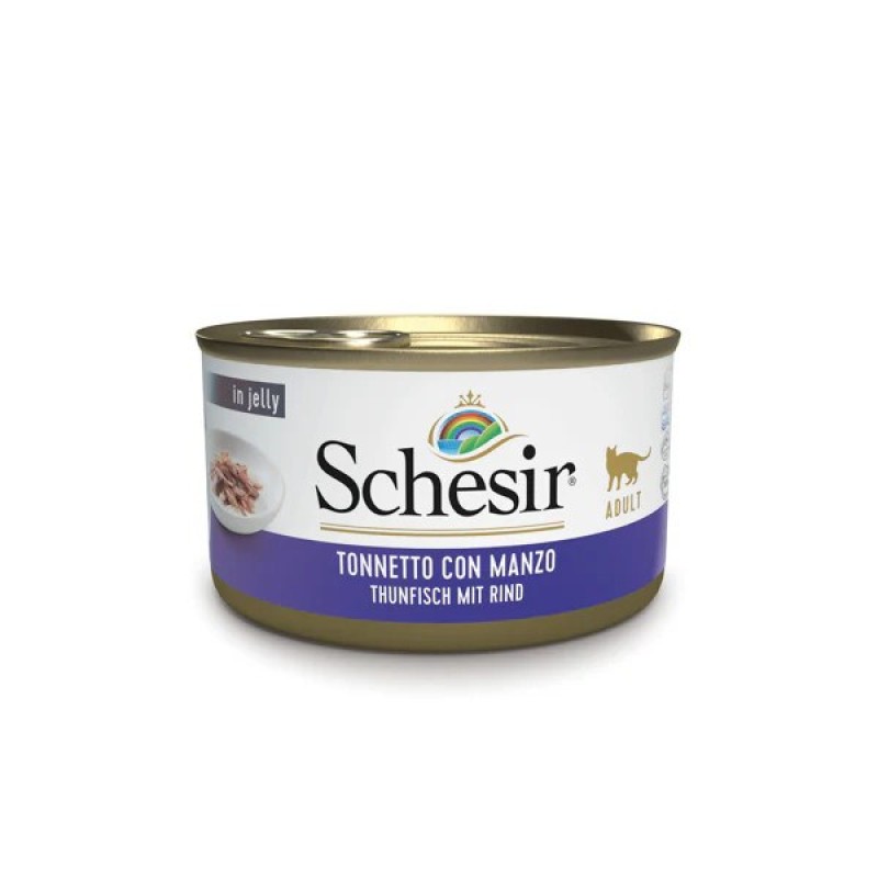 SCHESIR Tuna with beef in jelly - wet cat food - 85g SCHESIR Tuna with beef in jelly - wet cat food - 85g