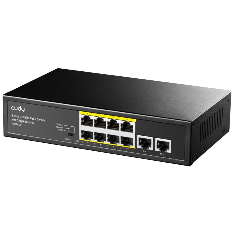 Cudy FS1010P network switch Fast Ethernet (10/100) Power over Ethernet (PoE) Black Cudy FS1010P network switch Fast Ethernet (10/100) Power over Ethernet (PoE) Black