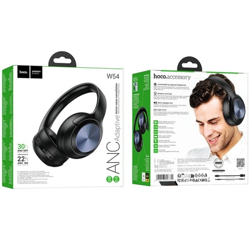 Hoco W54 Young Headset with ANC In-ear Wireless Bluetooth Black Hoco W54 Young Headset with ANC In-ear Wireless Bluetooth Black