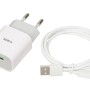 Power charger iBOX C-41 USB 2A, 1 USB port, microUSB cable, White