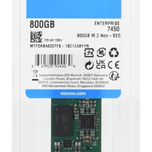 SSD Micron 7450 MAX 800GB M.2 (22x80) NVMe PCI 4.0 MTFDKBA800TFS-1BC1ZABYYR (DWPD 3) SSD Micron 7450 MAX 800GB M.2 (22x80) NVMe PCI 4.0 MTFDKBA800TFS-1BC1ZABYYR (DWPD 3)
