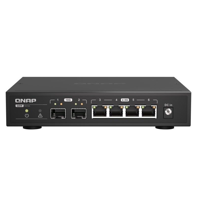 QNAP QSW-2104-2S network switch Unmanaged 2.5G Ethernet Black QNAP QSW-2104-2S network switch Unmanaged 2.5G Ethernet Black