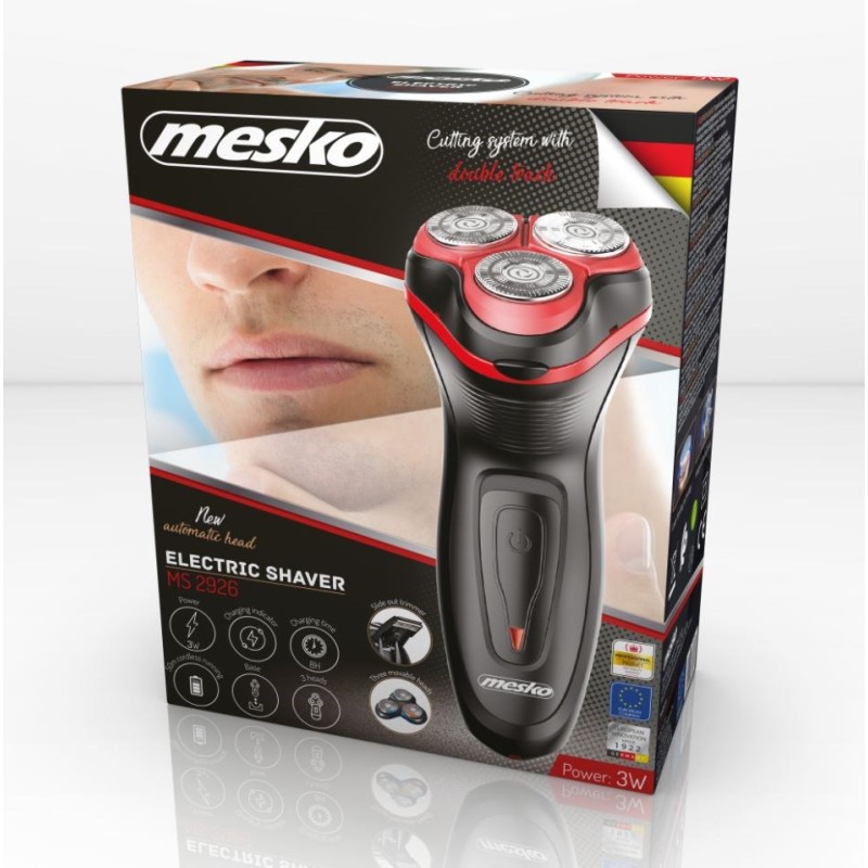Mesko MS 2926 men's shaver Rotation shaver Trimmer Black,Red Mesko MS 2926 men's shaver Rotation shaver Trimmer Black,Red
