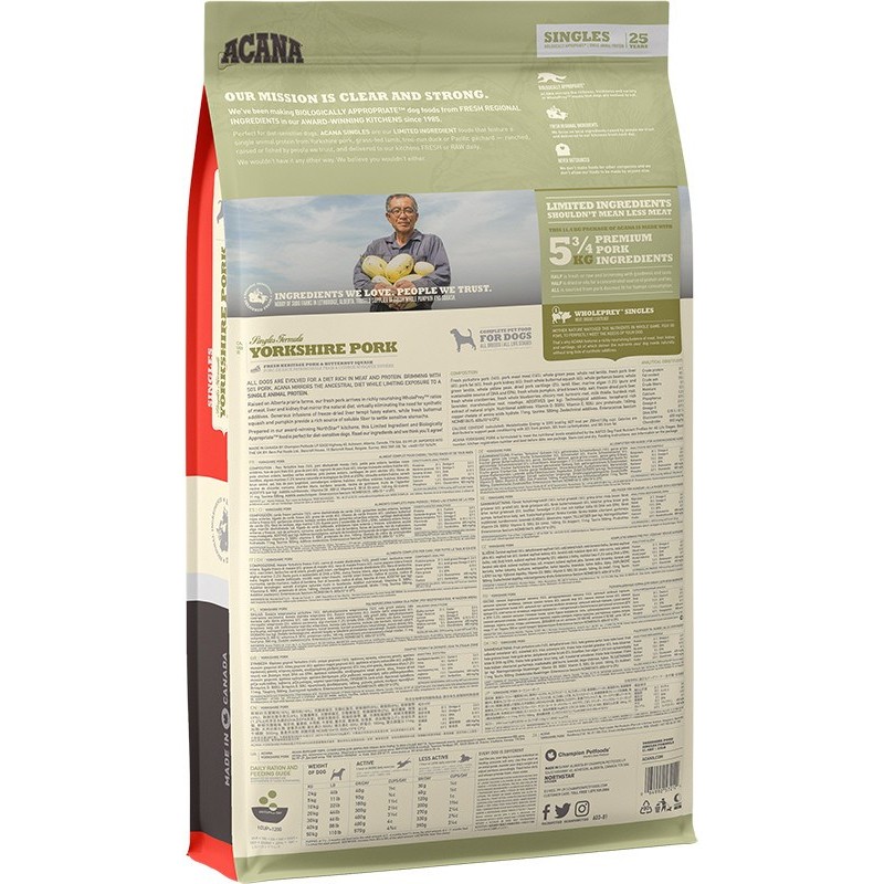 Acana Singles Yorkshire Pork 11,4 kg Acana Singles Yorkshire Pork 11,4 kg