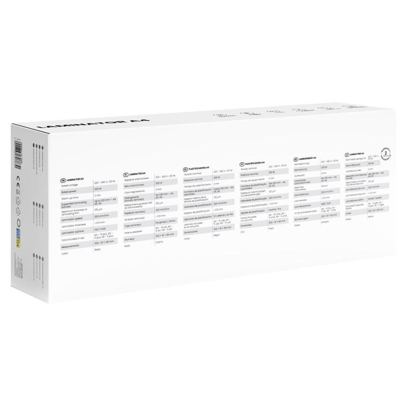 Savio LR-01/B laminator Cold/hot laminator 320 mm/min Black Savio LR-01/B laminator Cold/hot laminator 320 mm/min Black