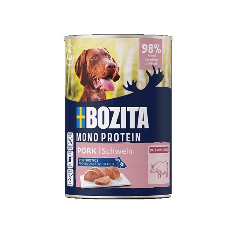BOZITA Monoprotein Pate Pork - wet dog food - 400g BOZITA Monoprotein Pate Pork - wet dog food - 400g