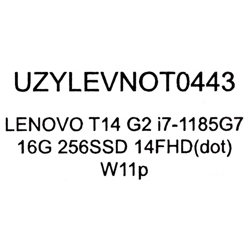LENOVO ThinkPad T14 G2 i7-1185G7 16GB 256GB SSD 14 LENOVO ThinkPad T14 G2 i7-1185G7 16GB 256GB SSD 14
