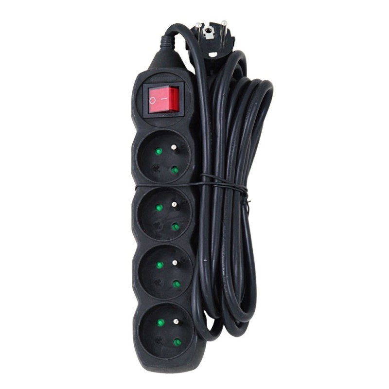 Esperanza ELK213K Power strip 4GN/3M Black Esperanza ELK213K Power strip 4GN/3M Black