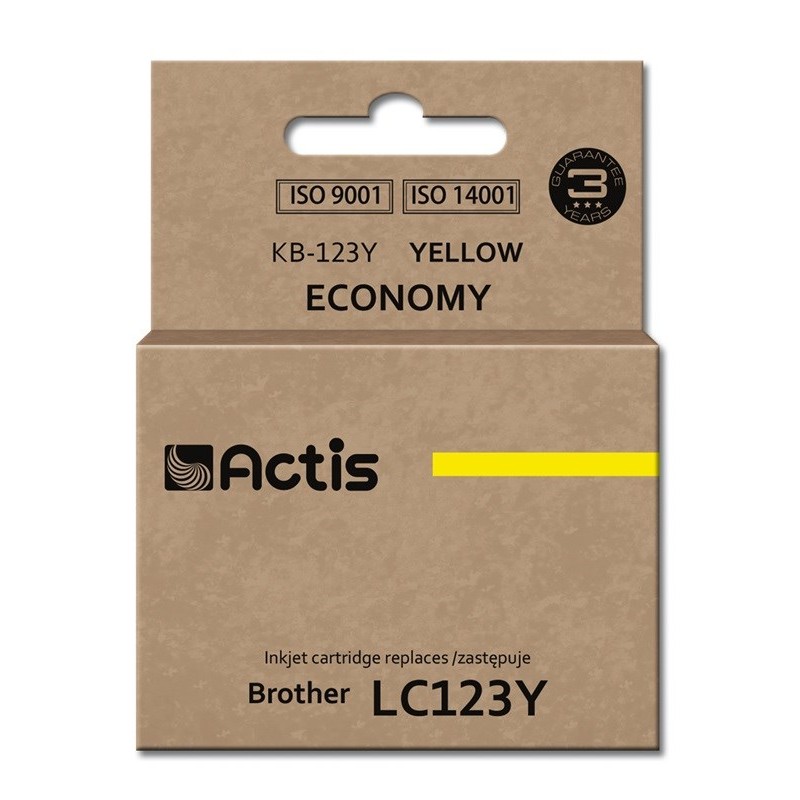 Actis KB-123Y ink (replacement for Brother LC123Y/LC121Y; Standard; 10 ml; yellow)