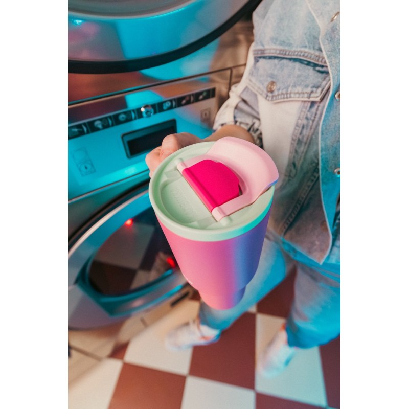 Thermal mug with telescopic straw Kambukka Rio Tumbler 950ml Bubblegum Mint Thermal mug with telescopic straw Kambukka Rio Tumbler 950ml Bubblegum Mint