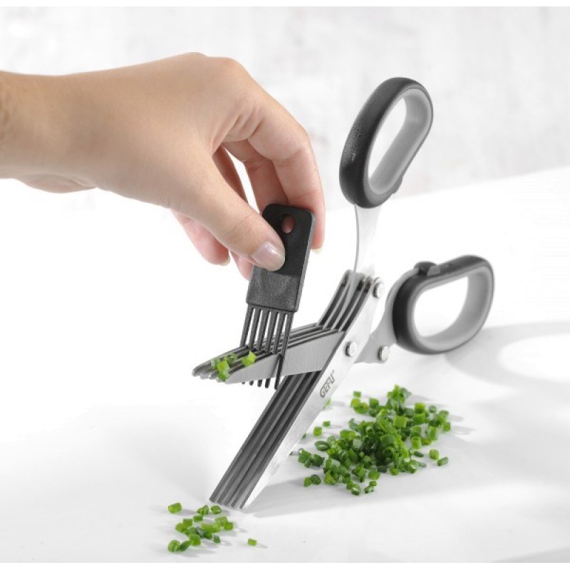 GEFU 12660 kitchen scissors 191 mm Black, Stainless steel Herb GEFU 12660 kitchen scissors 191 mm Black, Stainless steel Herb
