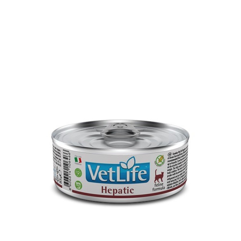 Wet cat food - FARMINA VET LIFE NATURAL DIET CAT HEPATIC 85g