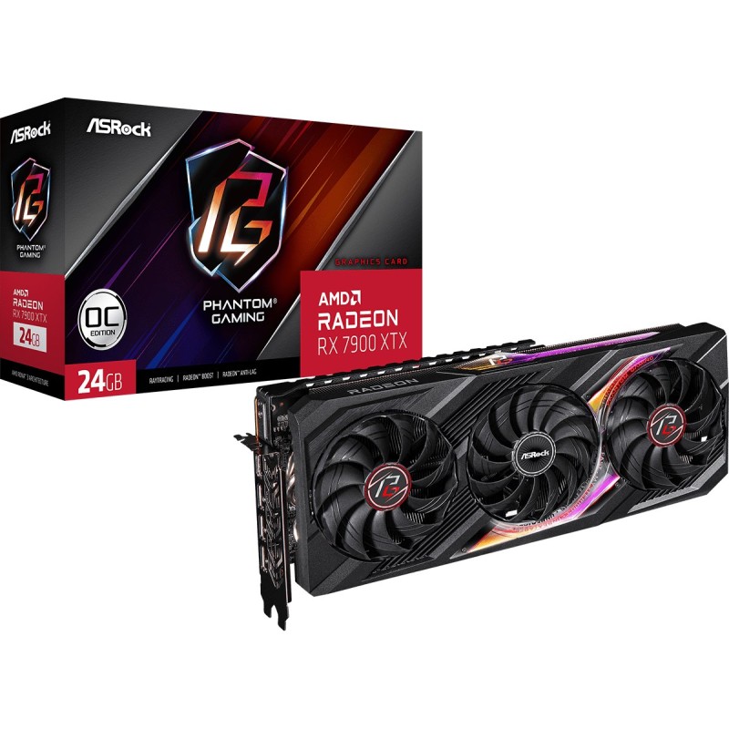Asrock RX7900XTX PG 24GO graphics card AMD Radeon RX 7900 XTX 24 GB GDDR6 Asrock RX7900XTX PG 24GO graphics card AMD Radeon RX 7900 XTX 24 GB GDDR6
