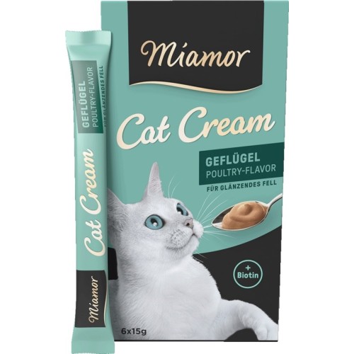 MIAMOR Cat Cream Poultry - cat treats - 6x15g
