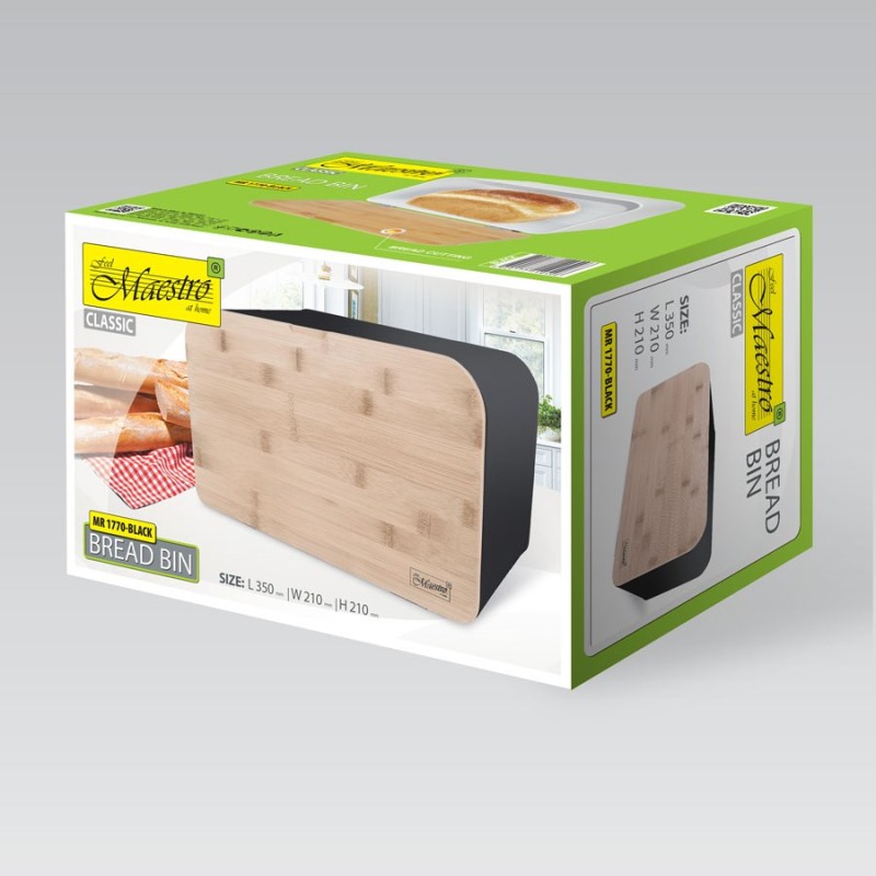 Maestro breadbox black MR-1676 Maestro breadbox black MR-1676