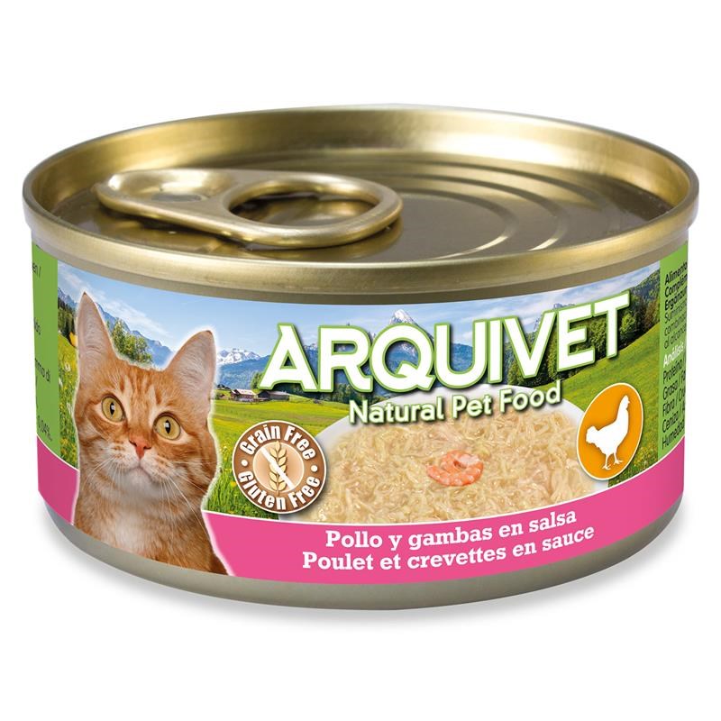 ARQUIVET Chicken in sauce with shrimps - wet cat food - 80g ARQUIVET Chicken in sauce with shrimps - wet cat food - 80g