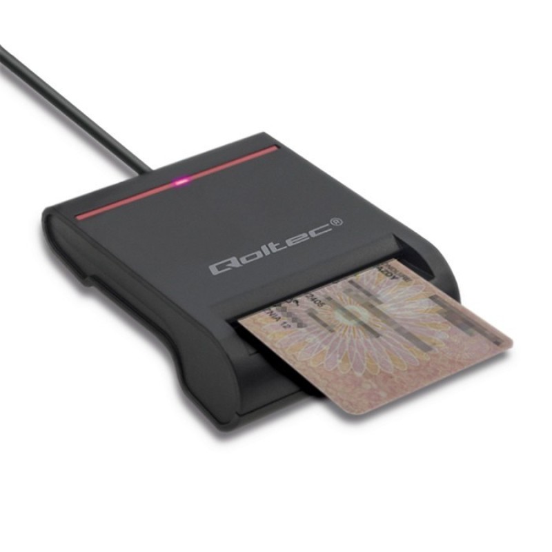 Qoltec Smart chip ID card scanner Qoltec Smart chip ID card scanner