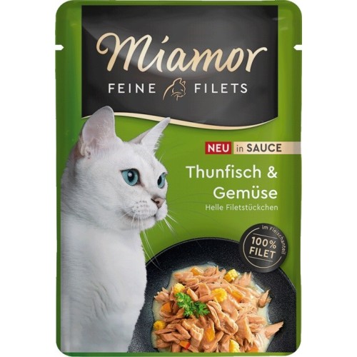 MIAMOR Fine Filets Tuna with vegetables in sauce - wet cat food - 100g MIAMOR Fine Filets Tuna with vegetables in sauce - wet cat food - 100g