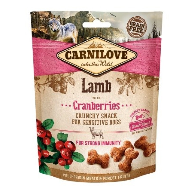 CARNILOVE Fresh Crunchy Lamb+Cranberry dog treat - 200 g CARNILOVE Fresh Crunchy Lamb+Cranberry dog treat - 200 g