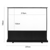 Maclean MC-964 portable projection screen, compact, floor, 100
