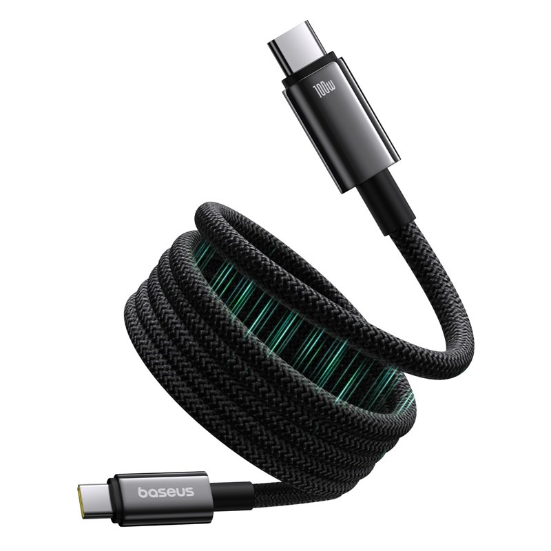 Baseus Tungsten Magnetic USB C to USB C fast charging cable 1 m 100 W Black Baseus Tungsten Magnetic USB C to USB C fast charging cable 1 m 100 W Black