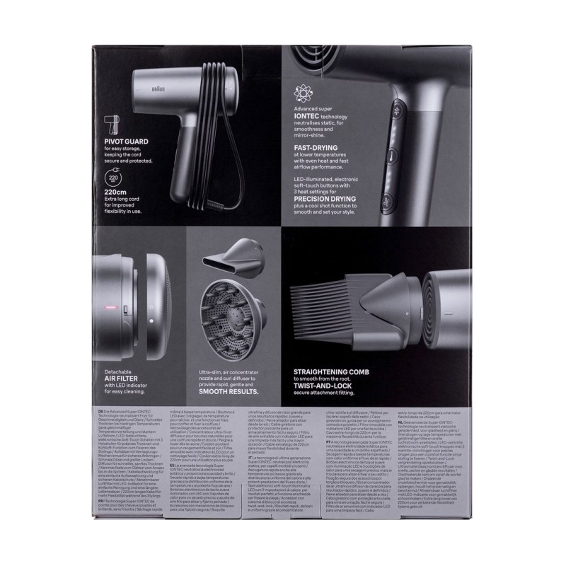 Braun HD 4.3 hair dryer 2200 W Silver Braun HD 4.3 hair dryer 2200 W Silver