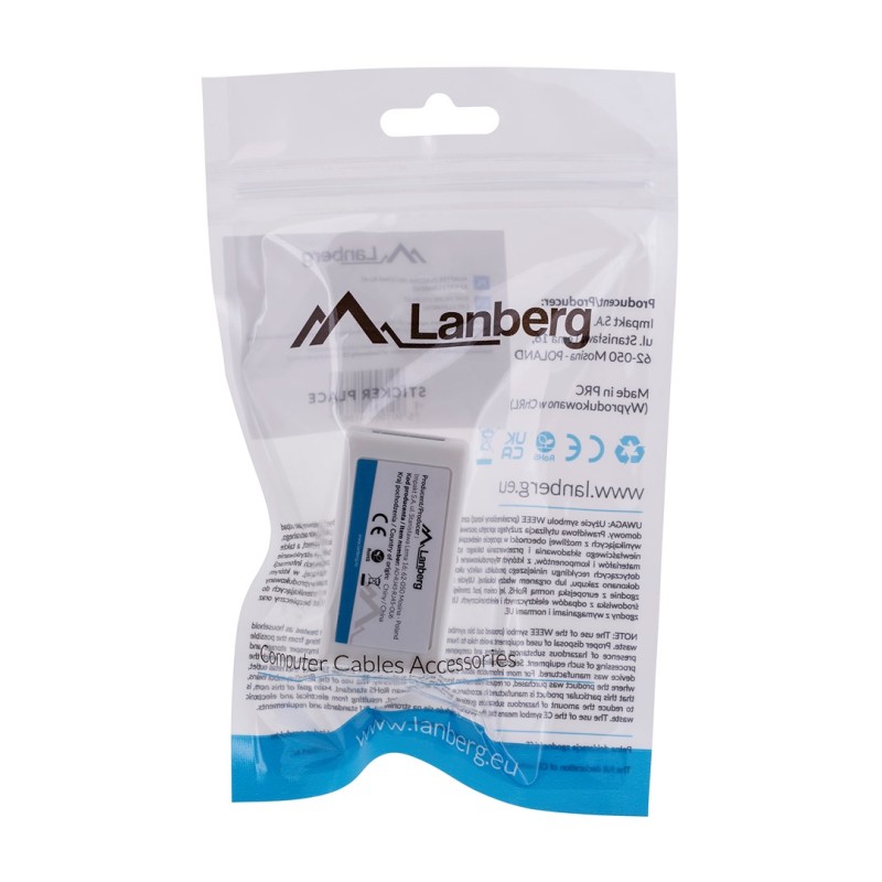 Lanberg AD-RJ45-RJ45-OU6 network splitter White Lanberg AD-RJ45-RJ45-OU6 network splitter White