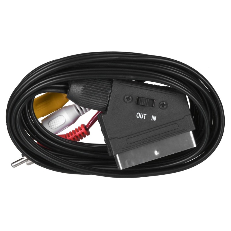 SAVIO Audio/video SCART – 3xRCA (CINCH) cable 2m CL-133 Black SAVIO Audio/video SCART – 3xRCA (CINCH) cable 2m CL-133 Black