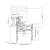 Maclean MC-891 Electric TV Wall Mount Bracket with Remote Control Height Adjustment 37'' - 70