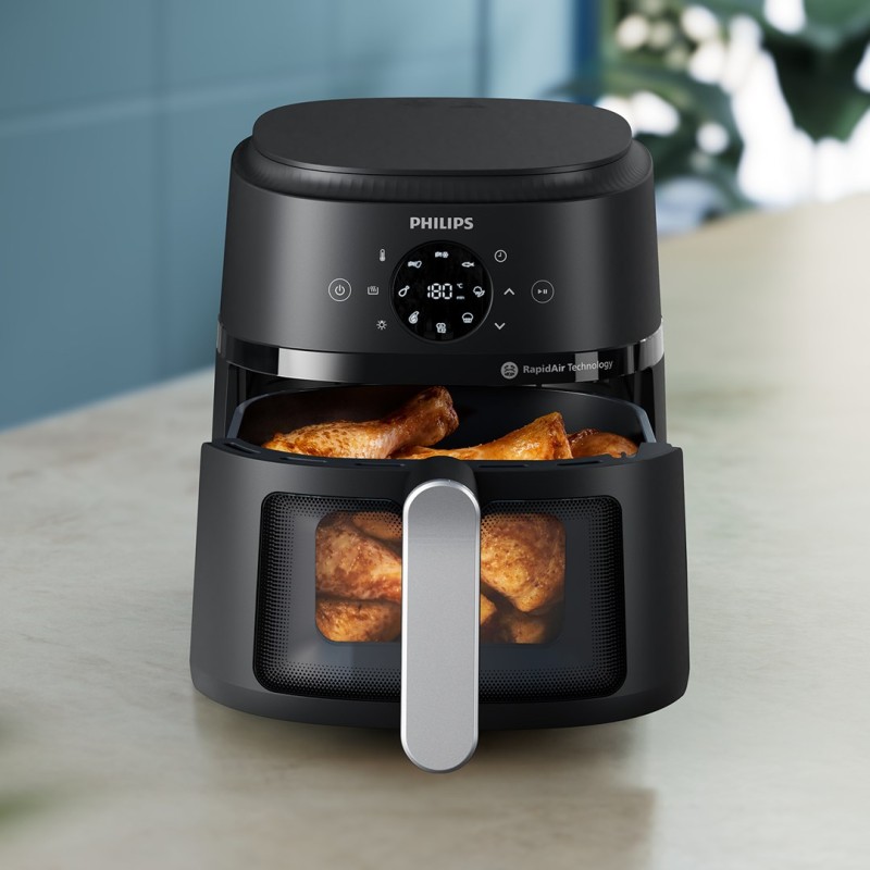 Philips 2000 series NA221/00 fryer Single 4.2 L Stand-alone 1500 W Hot air fryer Black, Silver Philips 2000 series NA221/00 fryer Single 4.2 L Stand-alone 1500 W Hot air fryer Black, Silver